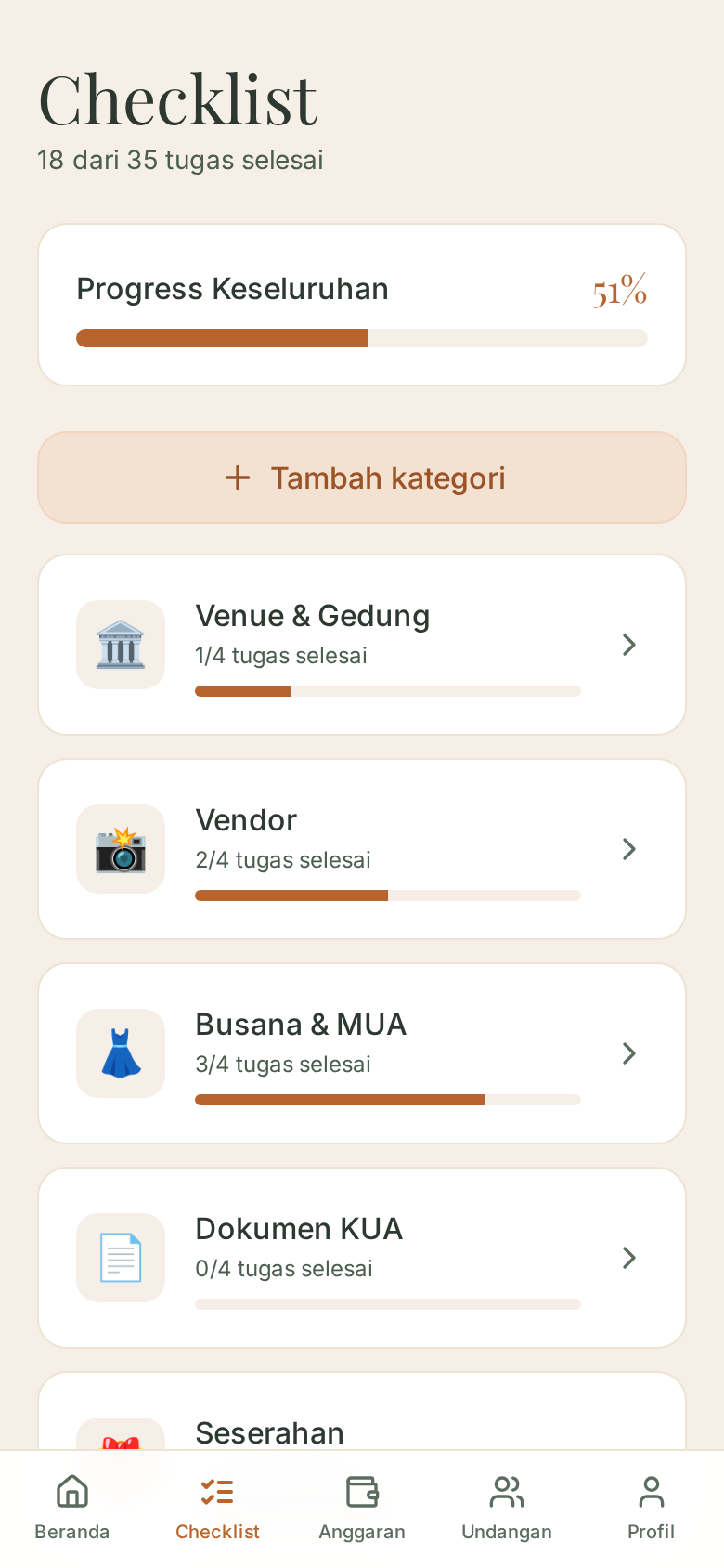 Preview Checklist